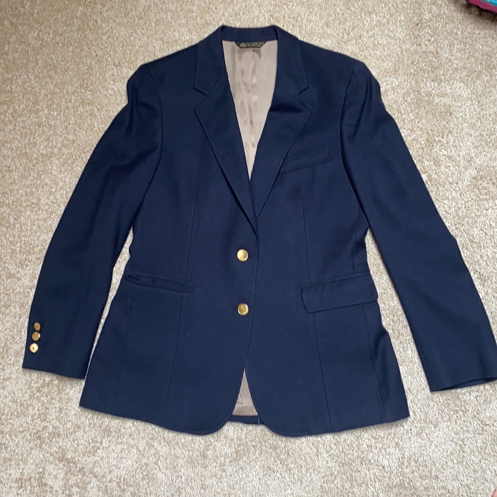 Land’s End Direct Merchants Navy Wool Blazer